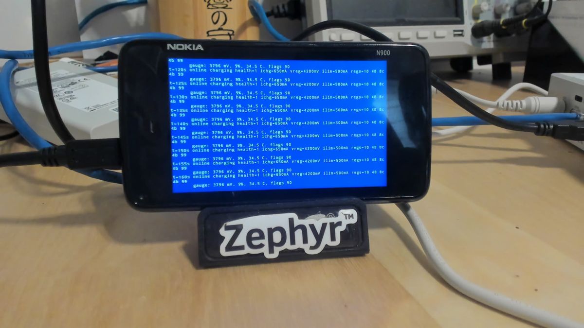 Battery monitor after 160 seconds showing 9%